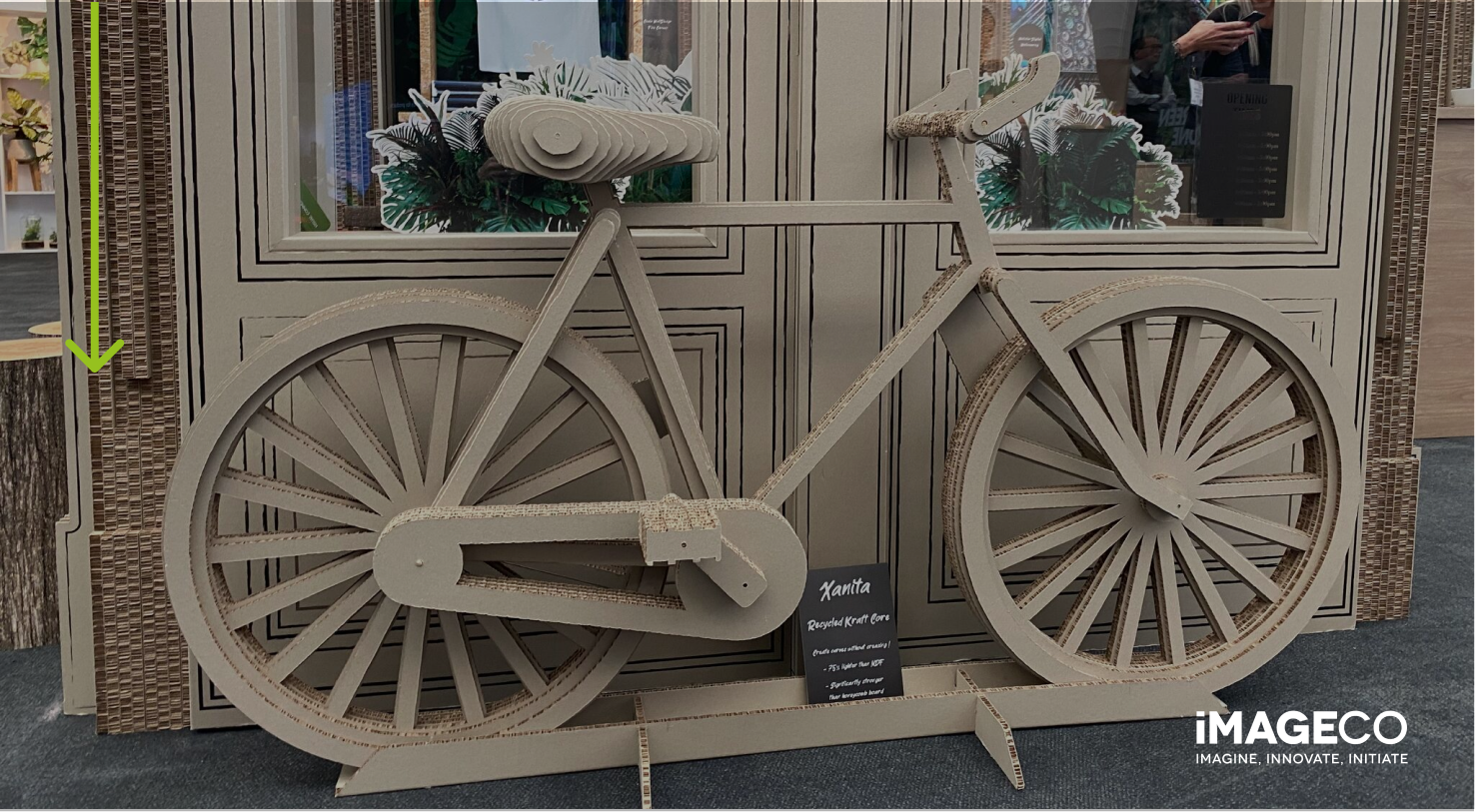 Picture of a cardboard engineered bicycle
